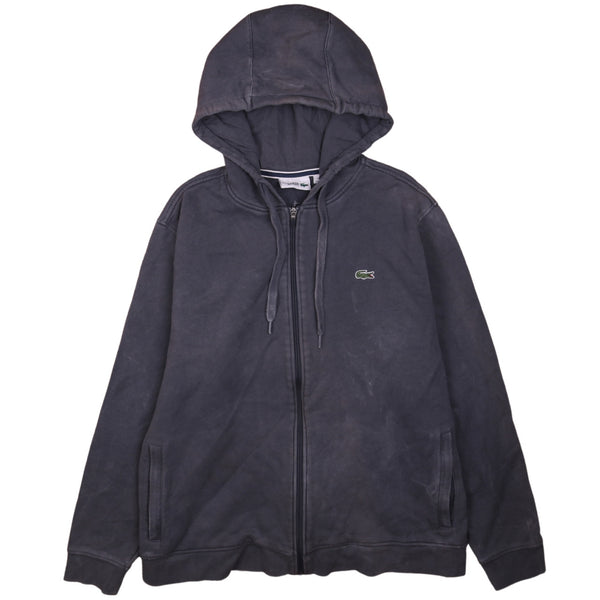 Lacoste 90's Full Zip Up Hoodie XXXLarge (3XL) Grey