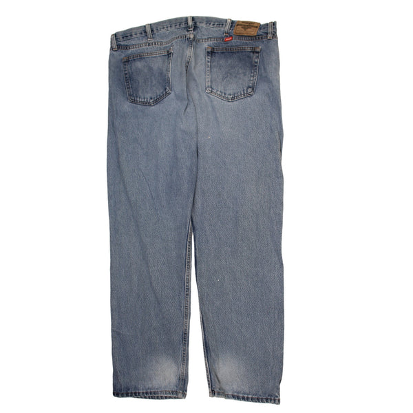 Vintage Wrangler Men's 90s Blue Baggy Straight Leg Jeans Pants 42