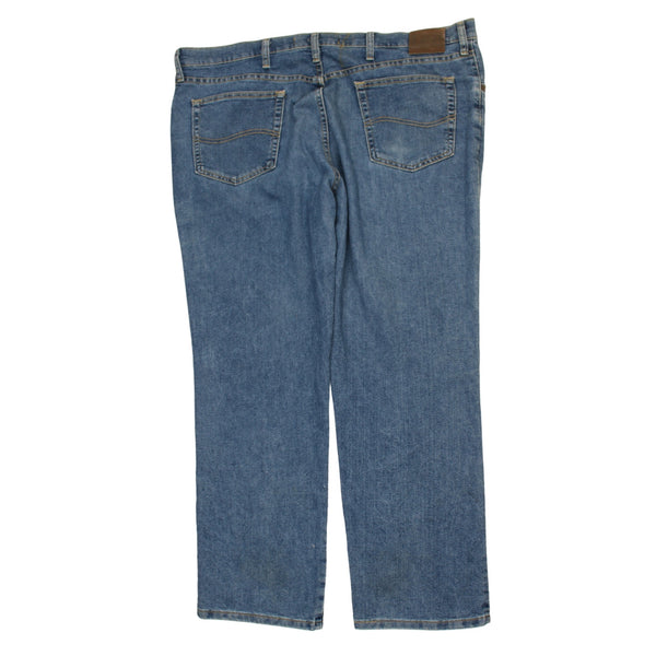 Lee Mens 90s Vintage Baggy Straight Leg Pants Size 46 Blue Trousers