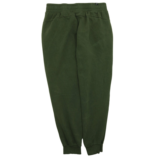 Puma 90's Vintage Green Joggers Sweatpants, Elastic Drawstring Waist