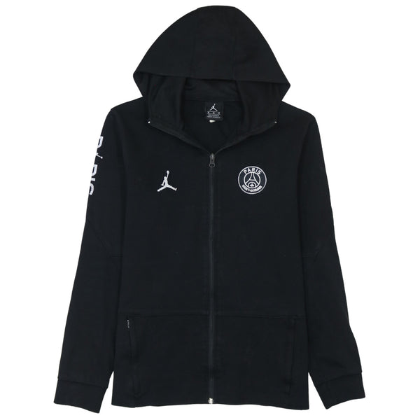 Jordan 90's Lightweight Full Zip Up Hoodie Medium Black