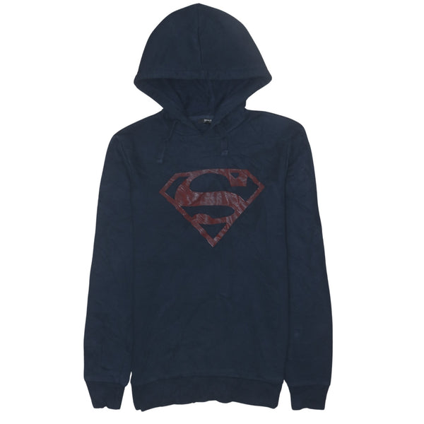 Authentic Retro 90's Lightweight Pullover Navy Blue Hoodie Small