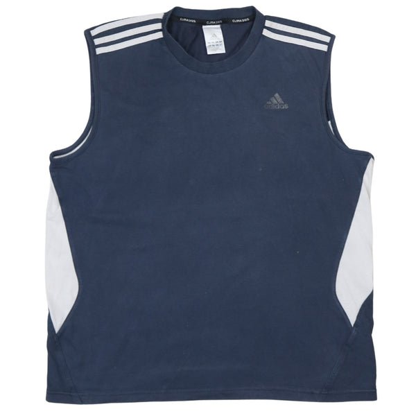 Adidas 90's Vest Sleeveless Crew Neck Gilet Medium  Navy Blue