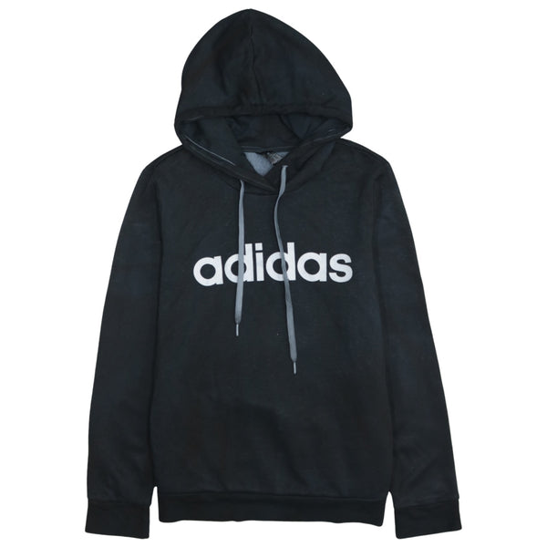 Adidas 90's Vintage Black Spellout Pullover Hoodie Women's Medium