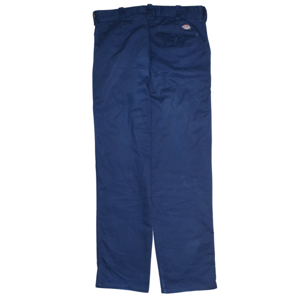 Dickies 90's Men's Baggy Trousers with Pockets, 32 Navy Blue - Drawstring Straight Leg