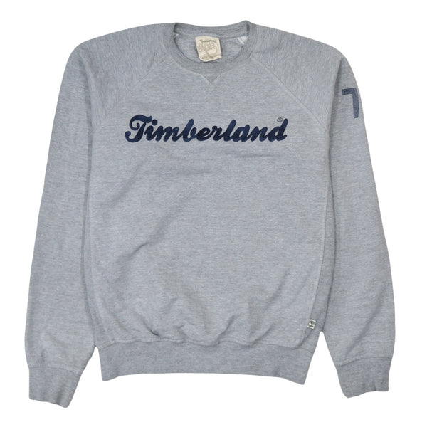 Timberland 90's Spellout Crew Neck Sweatshirt Large Grey