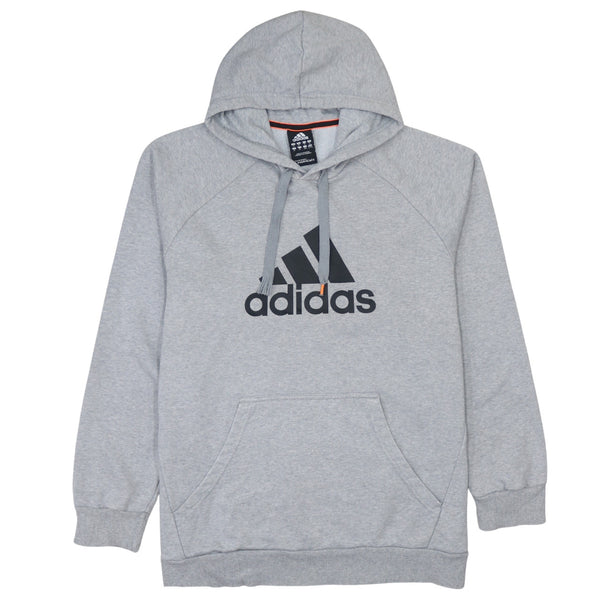 Adidas 90's Spellout Pullover Hoodie XLarge Grey Vintage