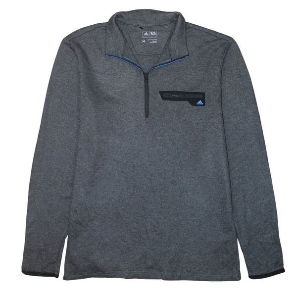 Adidas 90's Lightweight Quarter Zip Sweatshirt Medium Grey