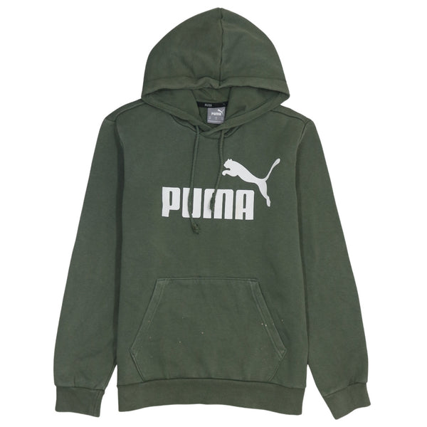 Puma 90's Spellout Pullover Hoodie XSmall Green