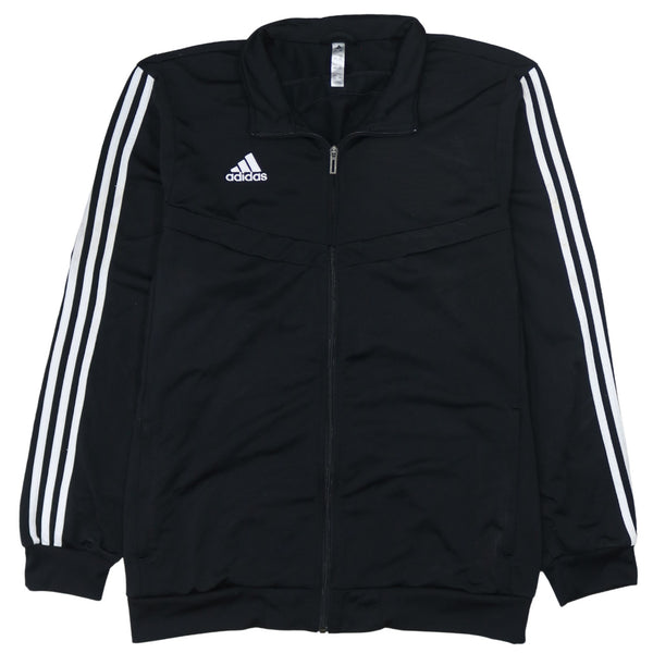 Adidas Black 90's Striped Sleeve XXLarge 2XL Sweatshirt - Full Zip Up