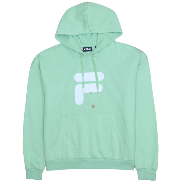 Fila 90's Drawstring Pockets Pullover Hoodie XSmall Green