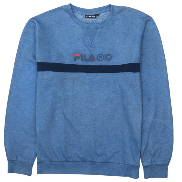 Fila 90's Lightweight Crew Neck Sweatshirt Large Blue