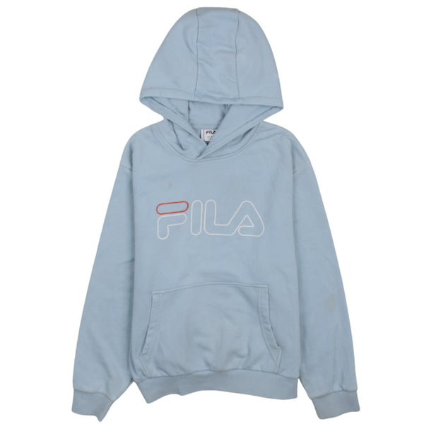Fila Women's Small Blue 90's Vintage Spellout Pullover Hoodie