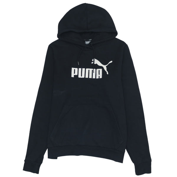 Puma Vintage 90's Black Spellout Pullover Hoodie Women’s Large