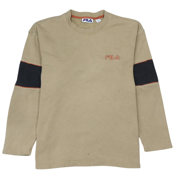 Fila 90's Lightweight Crew Neck Sweatshirt Medium Beige Cream