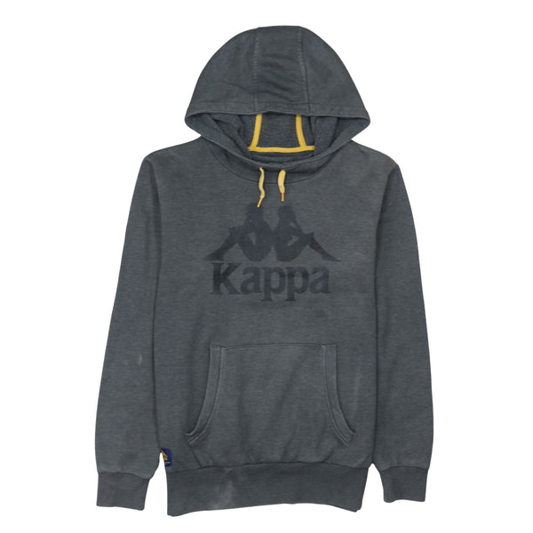 Kappa 90's Spellout Pullover Hoodie Large Grey