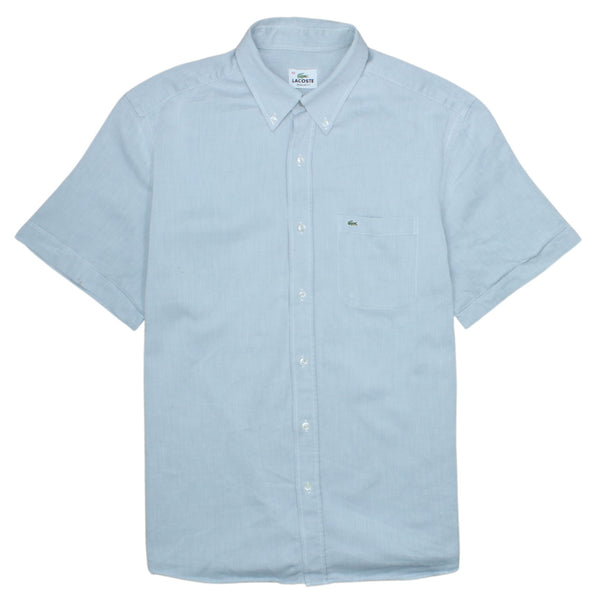 Vintage Lacoste 90's Grey Button Up T-Shirt Men's XLarge