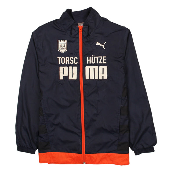 Puma 90's Navy Blue Lightweight Full Zip Windbreaker XSmall