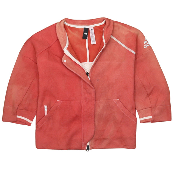 Adidas 90's Vintage Lightweight Zip Sweatshirt Women's Medium Orange