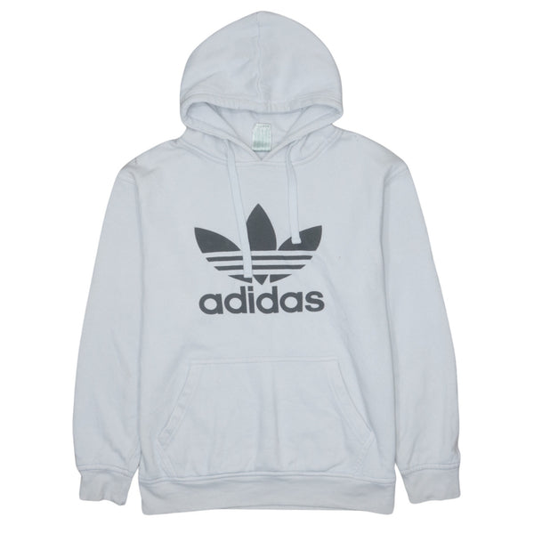 Adidas 90's Spellout Pullover Hoodie Medium White Vintage Sweatshirt