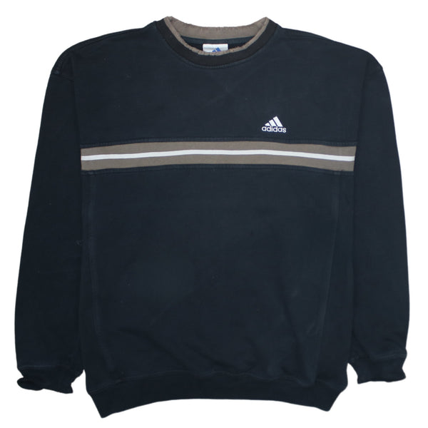 Adidas 90's Lightweight Crew Neck Sweatshirt Large  Black