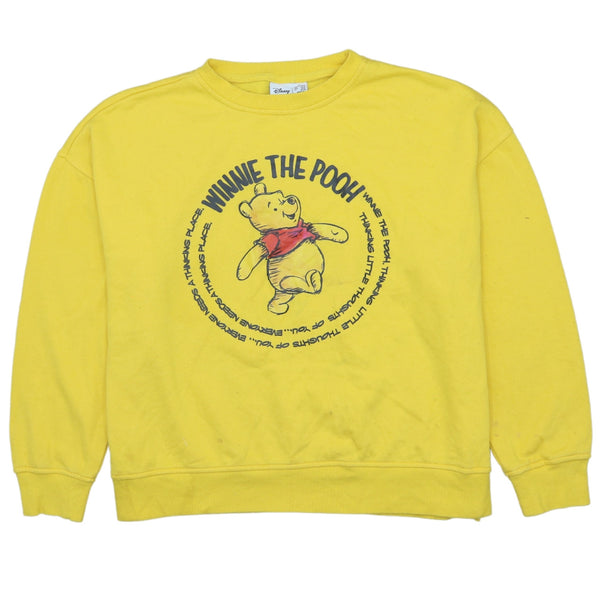 Vintage Disney 90's Yellow Winnie The Pooh Sweatshirt, Large Women's