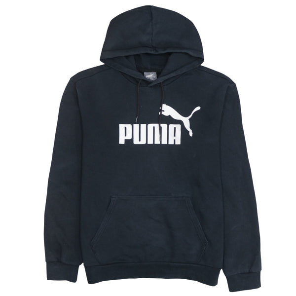 Puma 90's Spellout Pullover Hoodie Large Black