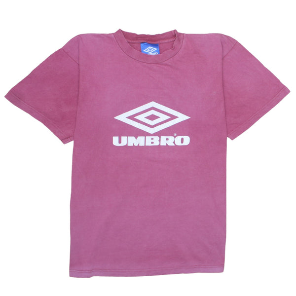 Umbro 90's Spellout Pink T-Shirt - Medium, Vintage 90s Tee