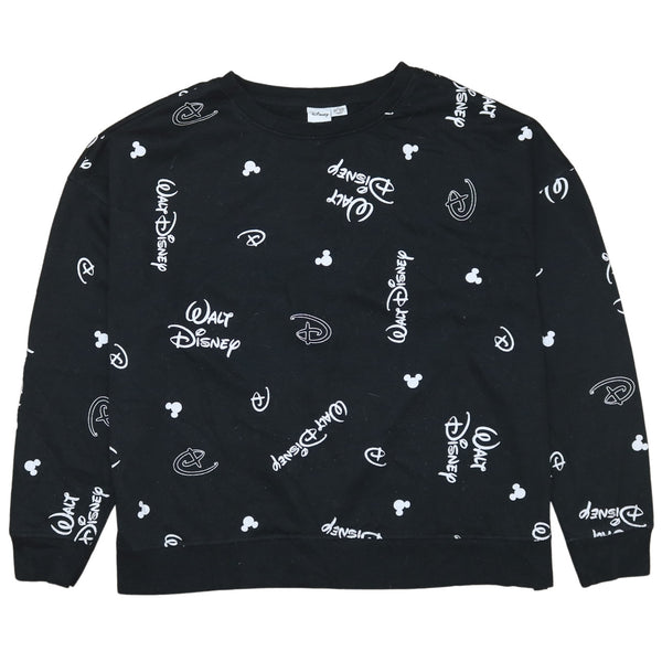 Disney Vintage 90's Black Heavyweight Crew Neck Sweatshirt XL