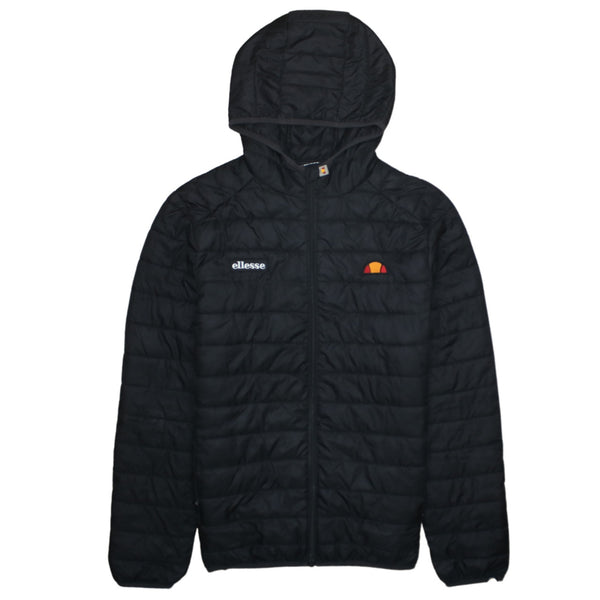 Ellesse 90's Lightweight Full Zip Up Puffer Jacket Large Black