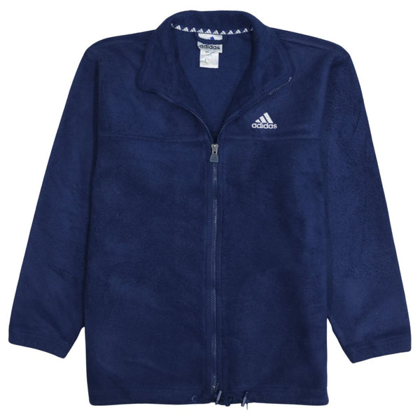 Adidas 90's Vintage Hiking Full Zip Blue Fleece Jumper - Men's Medium