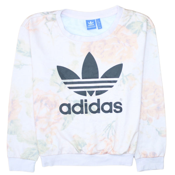 Adidas 90's Spellout Crew Neck Sweatshirt Small Pink