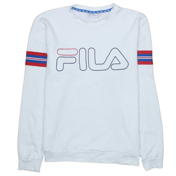 Fila 90's Spellout Crew Neck Sweatshirt Large White