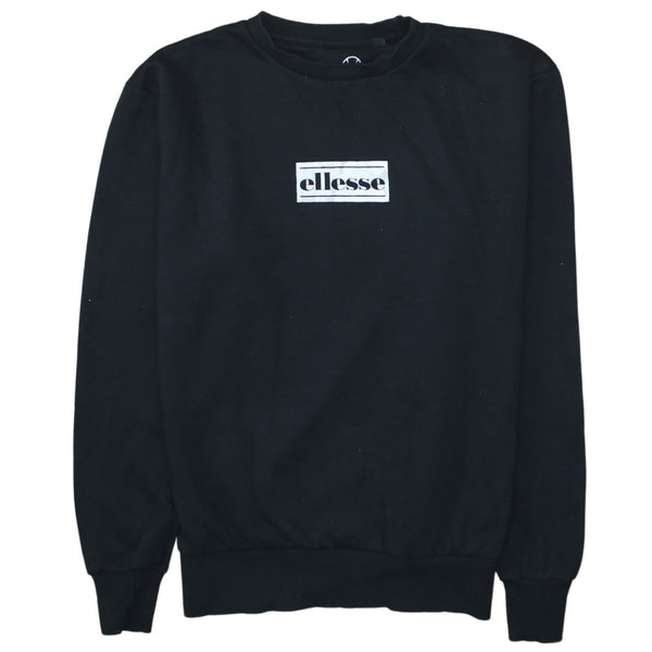 Ellesse 90's Lightweight Crew Neck Sweatshirt Small  Black