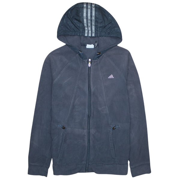 Adidas 90's Sportswear Full Zip Up Fleece Jumper Small  Black