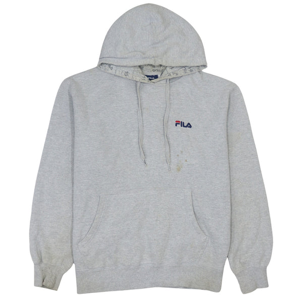 Fila 90's Drawstring Pockets Pullover Hoodie Medium Grey