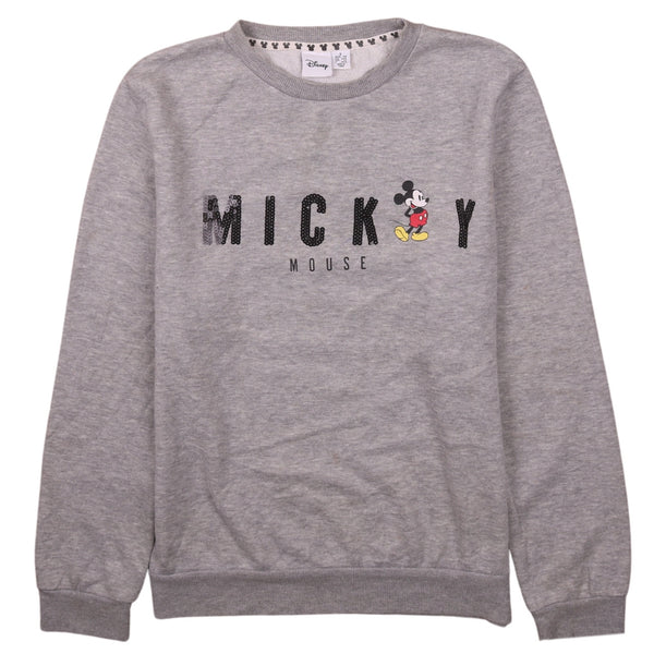 Vintage Disney 90s Mickey Mouse Grey Sweatshirt Women Small Classic