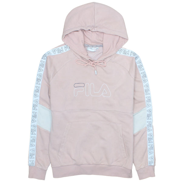 Fila 90's Vintage Medium Pink Spellout Pullover Hoodie