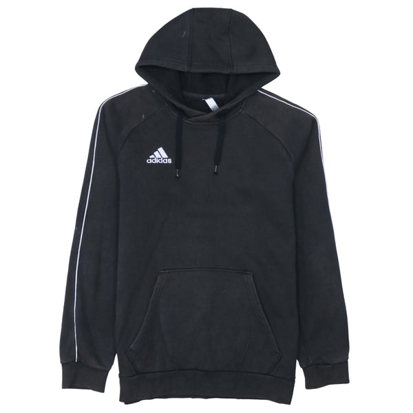 Adidas 90's Drawstring Pockets Pullover Hoodie Medium Black