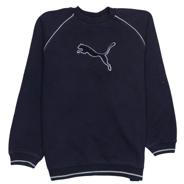 Puma 90's Spellout Crew Neck Sweatshirt XXLarge (2XL) Navy Blue