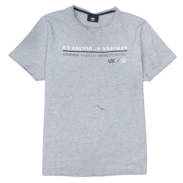 Umbro 90's Short Sleeves Crew Neck T Shirt XLarge Grey
