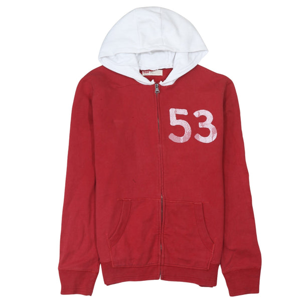 Levi's 90's Lightweight Full Zip Up Hoodie Large Red