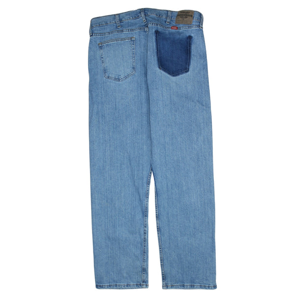 Wrangler 90's Lightwash Straight Leg Baggy Trousers / Pants 40 Blue