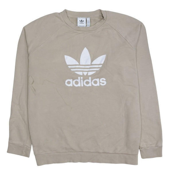 Adidas 90's Spellout Crew Neck Sweatshirt XLarge Beige Cream