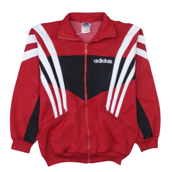 Adidas 90's Lightweight Full Zip Up Sweatshirt XLarge Red