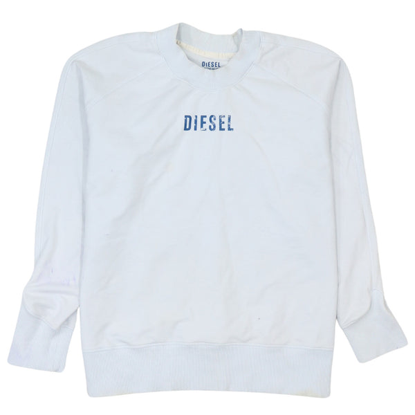 Diesel 90's Lightweight Crew Neck Sweatshirt Medium White