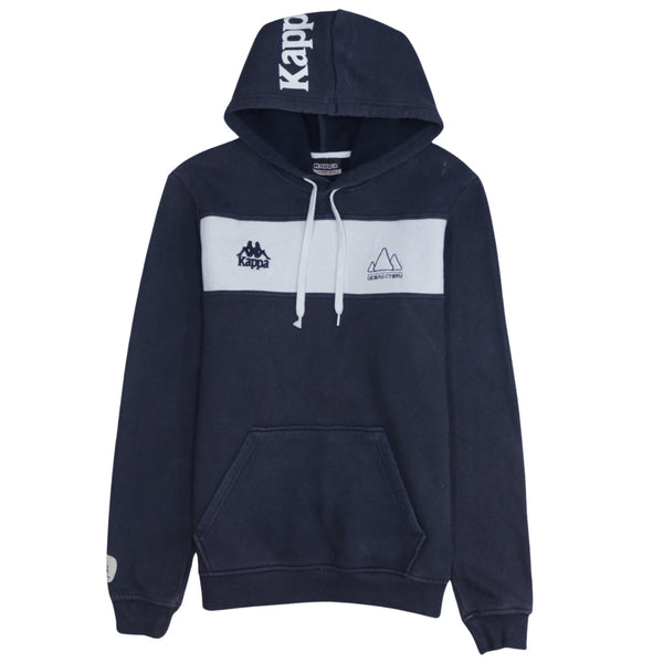 Kappa Vintage 90's Navy Blue Hoodie Medium with Drawstring Pockets