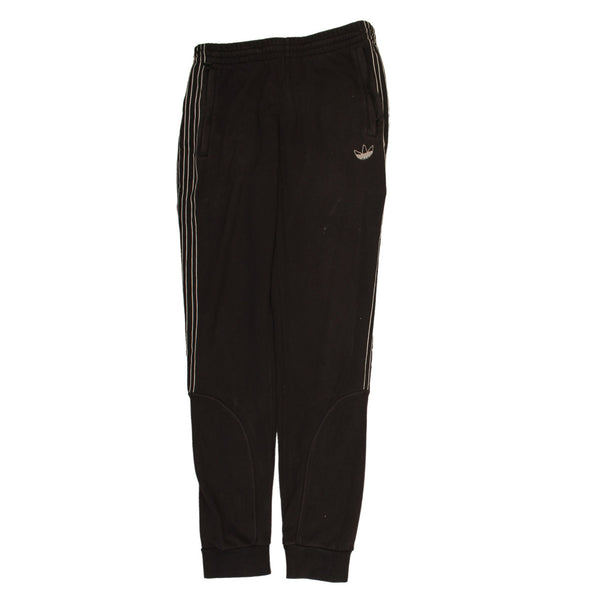 Adidas Vintage 90's Black Joggers Sweatpants M Elastic Waist Drawstrings