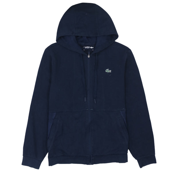 Lacoste 90's Lightweight Full Zip Up Hoodie Large Navy Blue