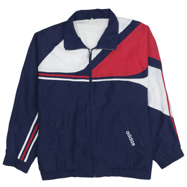 Adidas 90's Lightweight Full Zip Up Windbreaker Large  Navy Blue